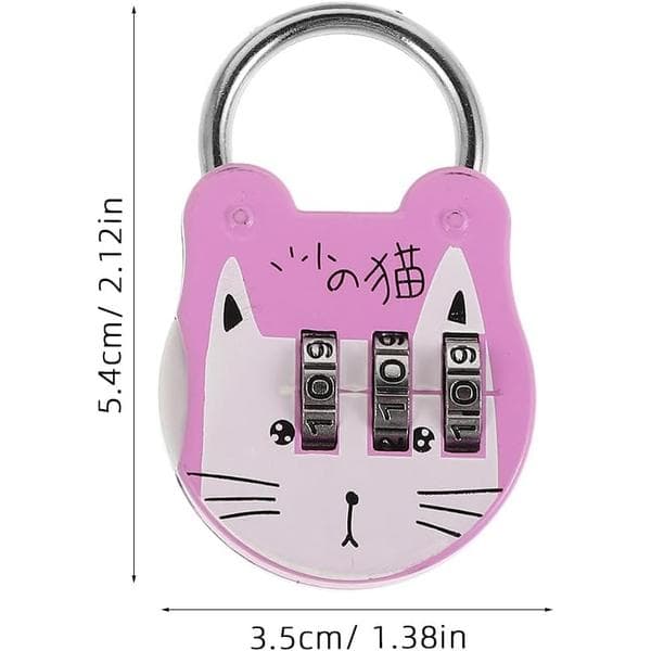 4pcs Mini Digital Combination Padlocks Stainless Steel Security Lock with Spring Button