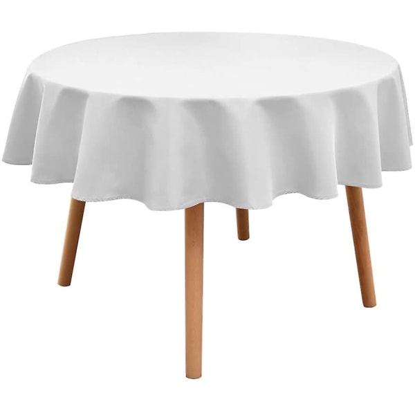 Pyöreä pöytäliina vedenpitävä ja ryppyjä estävä pestävä pöytäliina polyesterikuitupöytäliina