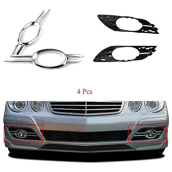 E-sarjan W211 07-09 A2118851174 A2118851274 - Auton etusumuvalon krominen peite