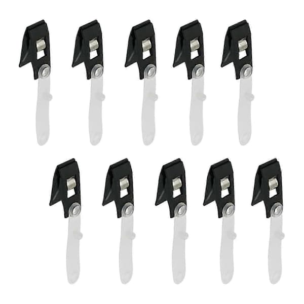 10 stk. hageflaggklemmer, hageflaggstangholder, solide flaggstangklemmer