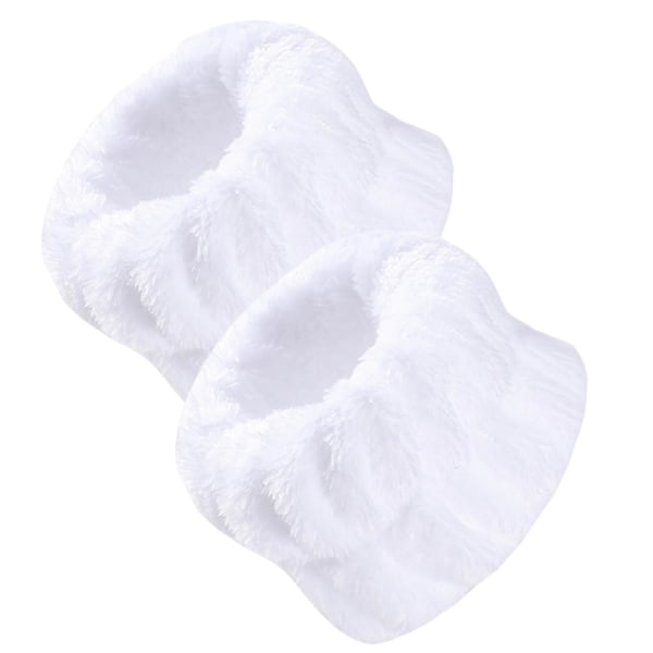 2 stk Ansiktsvask-armbånd Microfiber-mansjett-armbånd Mykt absorberende spa-håndleddsvaskebånd White