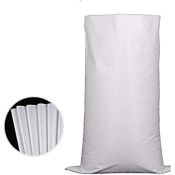 10 stycken bråtepåse, vita vävda påsar 60x100 Cm, bråtepåse med stor kapacitet, för logistik och transport, byggmaterial eller trädgårdsavfall