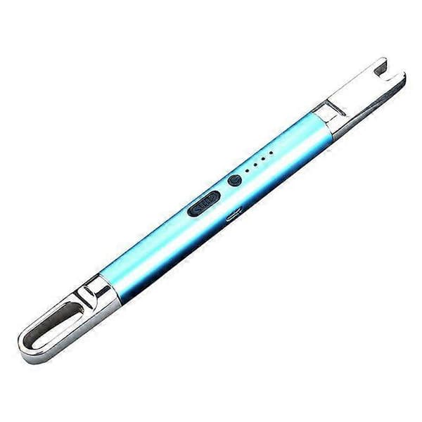 Elektronisk Lighter Bærbar Komfur ARC BBQ Lighter Vindtæt Plasma Pulserende Lys Lighter Flameless USB Genopladelig Lighter Blå