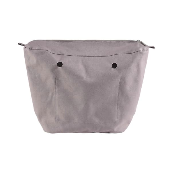 Vanntett solid lerretinnsats Innerfôr Innsats Glidelåslomme for Obag O Bag Håndveske Veske Lys Grå Light gray 39*12*31Cm