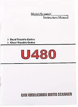 U480 Obd2 Obdii Eobd Can-bus Autoscanner Motorfejlkode Læser Diagnostisk Værktøj, Orange Og Sort