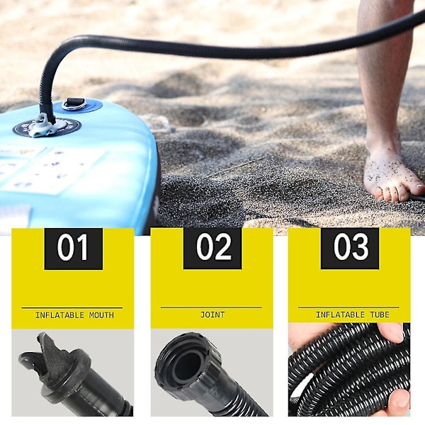 Luftslang för luftpump, mjuk uppblåsbar slang för högtrycks handpump för / Stand Up Paddle Board Båttillbehör