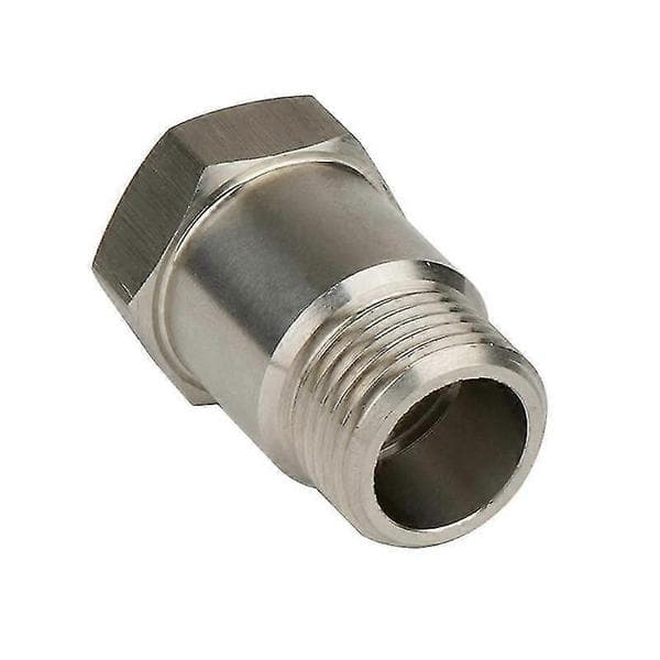 2 stk M18x1.5 gjengeadapter i rustfritt stål, oksygensensoradapter Oksygen O2-sensor Silver