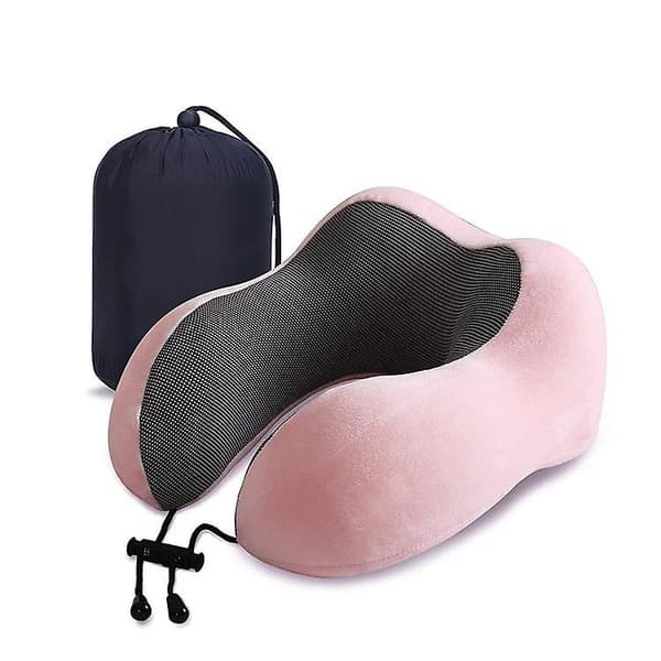 Memory Foam Kudde Kan Förvara Resenackkudde Logotyp Leverans Eftermiddagslurk Kudde Blue U pillow (30*28 * 13cm)