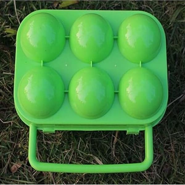 2 Eggeholdere Beholder 6 Rom, Plast Eggoppbevaringsboks Sh