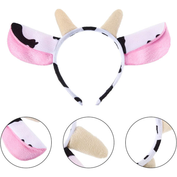 3 kpl Lehmän Pääpanta Cosplay Lehmän Korvat Pääpanta Tytölle Aikuiselle Hieno Pukeutumistarvike