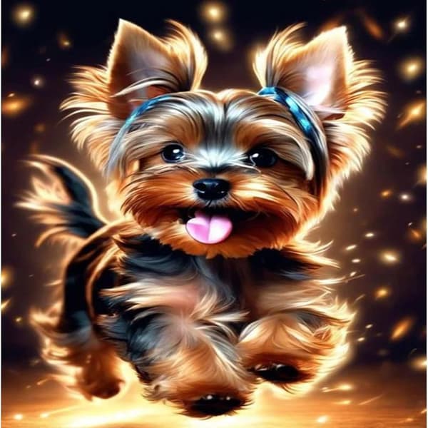5D Diamantmaleri Loyal Hund 30x40cm (Stil 14)