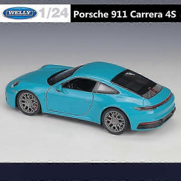 1:24 Carrera 4S Modelbil, Legering Plast Materiale, Samlerobjekt Legetøjsbil White