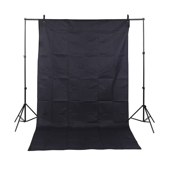 Sort baggrund 1,6x2M Professionel fotostudiebaggrund Mat