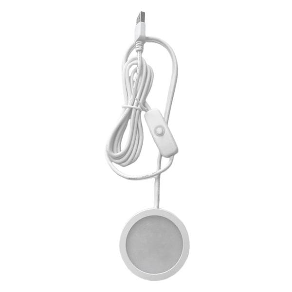 USB Strøm 5V3W LED Bordlampe Rund Base LED Underskabs Puck Lys Til Kontor Og Soveværelse U white shell