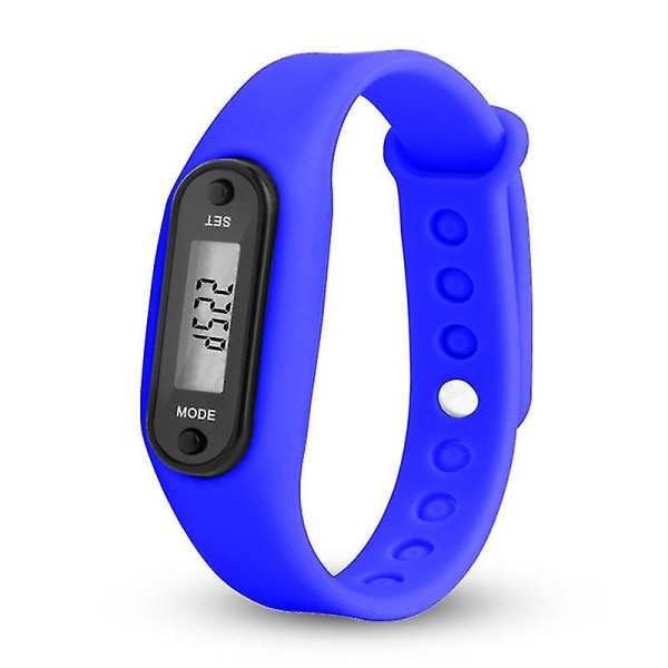 Step Count Activity Tracker Fitness Sport Klokke Håndledd Skritteller LCD Voksen Barn Dark Blue