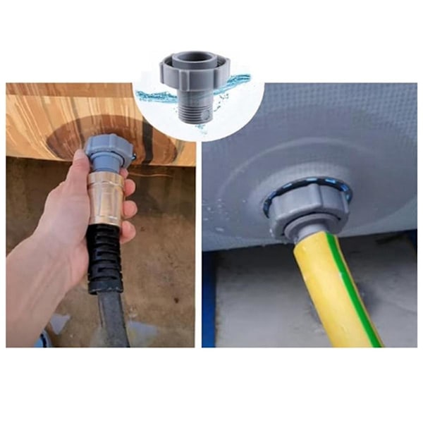 Pool Drain Fitting Ansluter Passar för Pool Drain Hose Connector P6D1420 för 1,5 tums poolrör As Shown