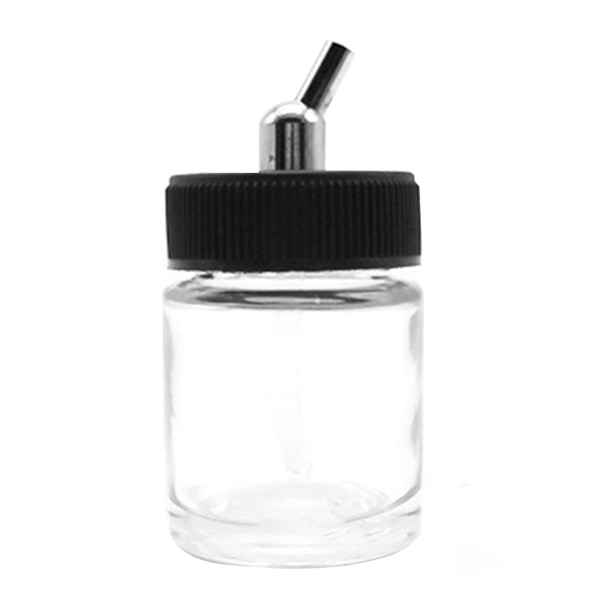 22cc Airbrush Cup Anti-korrosjon Solid Glass Gjennomsiktig Airbrush Oppbevaringsflaske For Nail Art Mengxi B