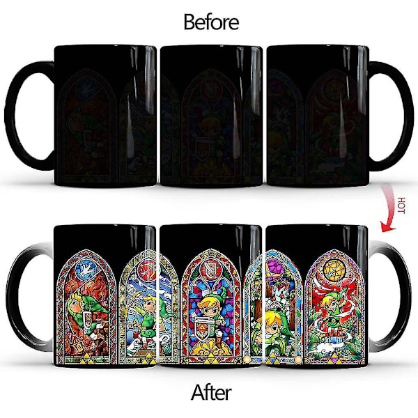 Legend of Zelda Rinku mugg möter värmemissfärgning kopp kaffekopp
