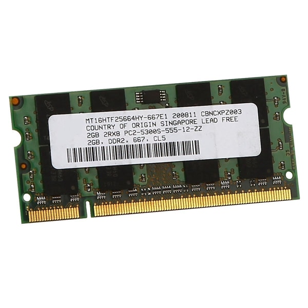 3x 2gb Ddr2 Ram-minne 667mhz Pc2 5300 Laptop Ram Memoria 1.8v 200pin Sodimm For Amd green