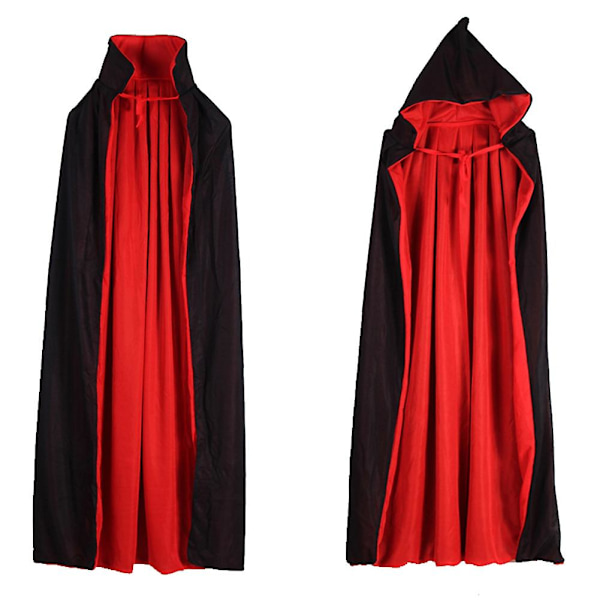 MengXi Halloween Barn Maskeraddräkt Häxmästare Vampyrkappa Cosplay Kostym Cape Klänning Robe M Double Layers Collar