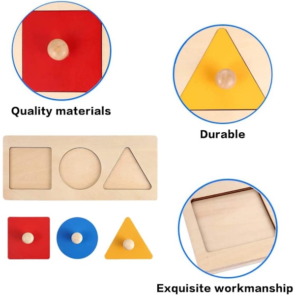 Puiset palapelit vauvoille, Montessori-geometriset muodot, puiset palapelit leluja pojille ja tytöille