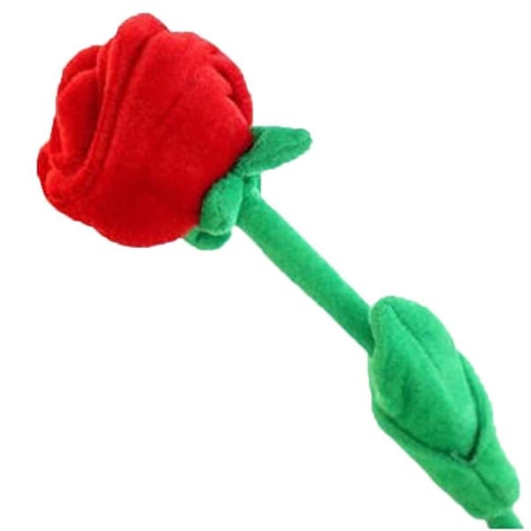 Børnelegetøj Simulation Plys Rose Assorterede Farver Rose Lang Fleksibel Stilk Til Dekoration Red