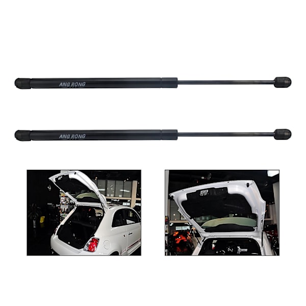2x Fiat 500 Hatchback 2007-frem Gasdæmpere til Bagklap