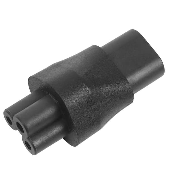 3x IEC 320 C5 3-pin hunn til C8 2-pin hann plugg omformer strømadapter svart