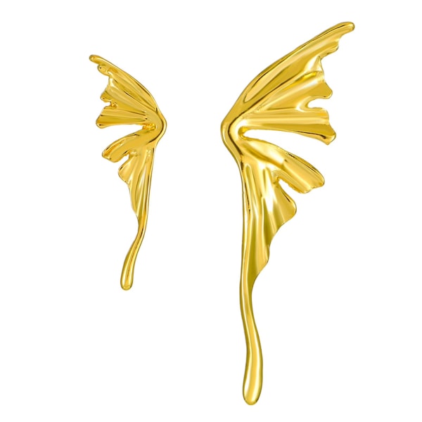 For Butterfly Øredobber Tiny Stud Øredobb For Girl Asymmetrisk For Butterfly Stud Gold
