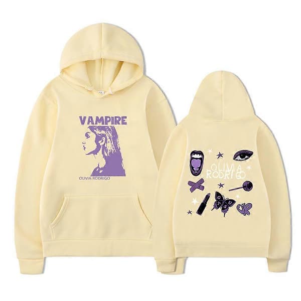 Guts Olivia Rodrigo Hættetrøje Efterår Og Vinter Olivia Rodrigo SNNGV Light purple and white S