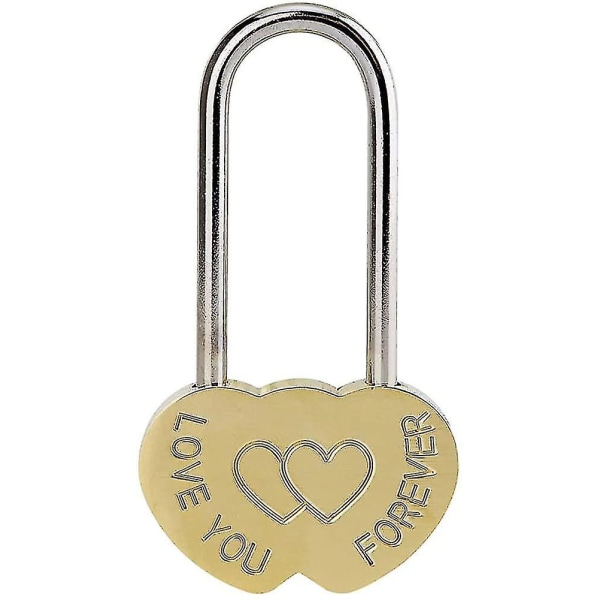 Love Lock Heart Riippulukko, 3,5" sydäntoivelukko ilman avainta Ikuista rakkautta