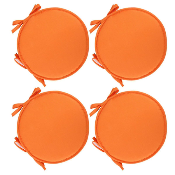 Puter Uteplass Hjem Innendørs/utendørs Stolputer Ro Sete Fortykket Spisestue Stol Pute Ro krakk 220V Orange EU 2pcs