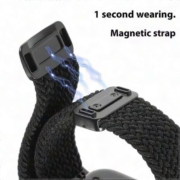 Magnetspänne Nylonflätad Rem för Fitness Tracker-band Multicolor Black Coffee