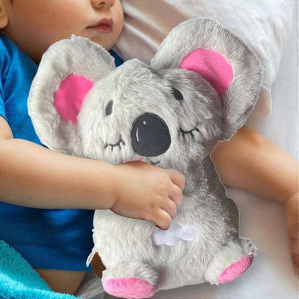 Breathing Koala Plush Toy With Rhythmic Breathing Movement, Soft Plush Material, Musical Lights For Adults