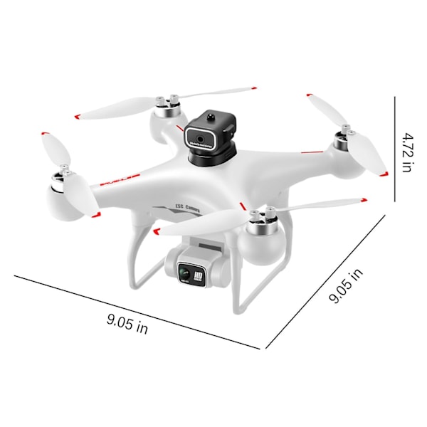 Gvor Barn S116 Harjaton Uav Nelipuolinen esteiden välttäminen Ilmakuvaus HD 4k lentokoneen paikannus Radio-ohjattu lentokone pitkäkestoiset White