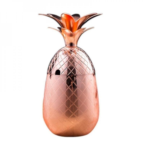Pretty Comy Ananas Cocktail Kop 304 Rustfrit Stål Ananas Cocktail Krus Bar Party Tilbehør Rose Gold