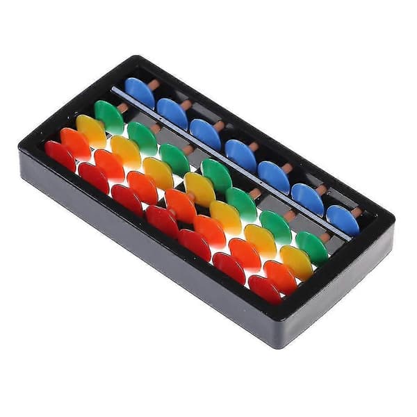 Mini Plast Abacus Aritmetikk 7 Siffer Barn Matematikk Abacus Leker