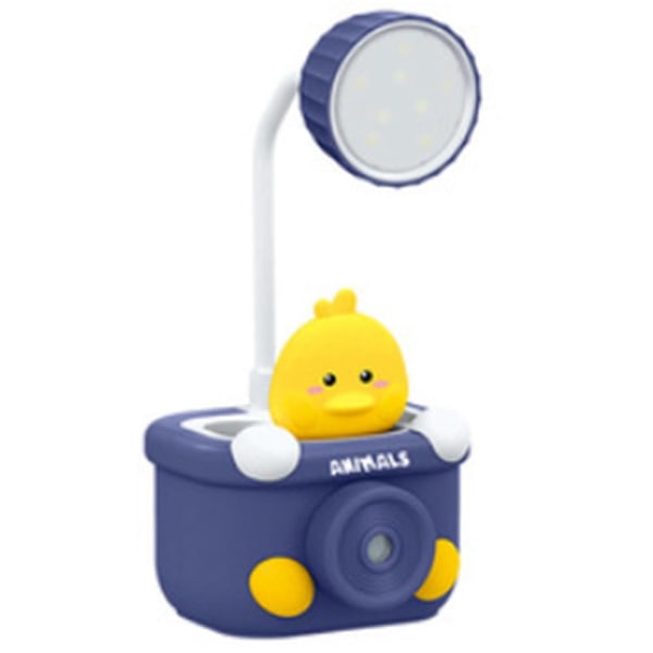 Ny Mini Cute Duck Bordlampe LED Lading Student Øyebeskyttelse Læring Spesial Liten Bordlampe Blå blue