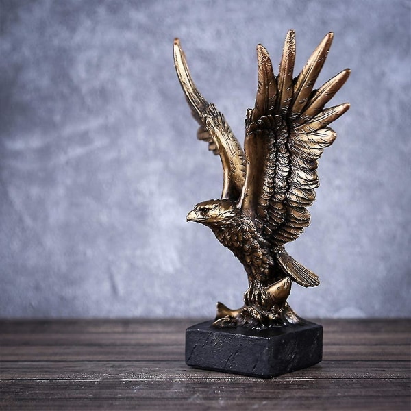 Sysy Resin Eagle Statue Skulptur Frgurine Gave Til Hjemmekontor Stue Desktop Display Decorati
