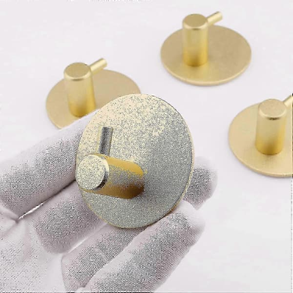 Klädkrokar självhäftande - 4-pack starka badrumshanddukskrokar, guld