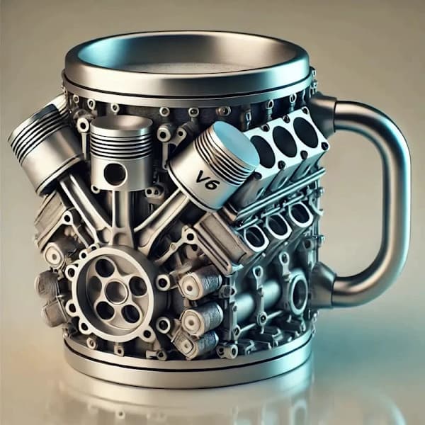 Personlig rustfri kop, V8/V6 motor design rustfri kop V6 v6