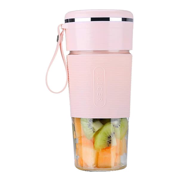Bærbar Blenderkopp 300 ml Personlig USB-ladende Blender Pink