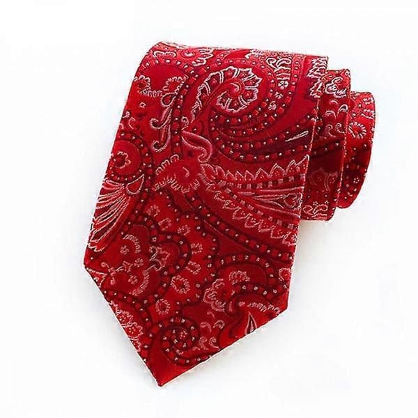 Ny Klassisk Paisley Sidenslips för Män