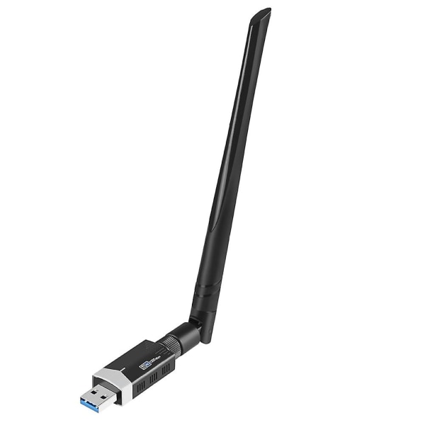 1300 Mbps Dual Band Langaton verkkokortti Gigabit USB Verkkokortti Kannettava Wifi-vastaanotin Lähetin Black