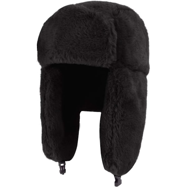 Vintermysig Plysch Ushanka Rysshatt för Vuxna Vindtät Huva med Öronlappar Varm Kallsäker Skidjakt Cykling Trapper Hattar Black One Size