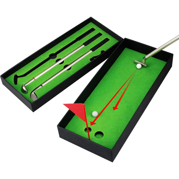 Golfgaver for menn Kvinner Golfpenn Gavesett Novelty Mini Desktop Golfmodell Klubbpenner Leker Suvenir Tour Nyhet