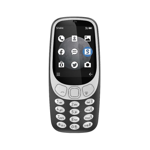 3310 Mobiltelefon, Dual Sim, 2,4 tommers fargeskjerm