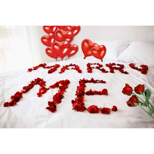 Jeg Elsker Dig Balloner og Hjerteballoner Sæt med Roseblade, Valentinsdag Dekorationer til Fest