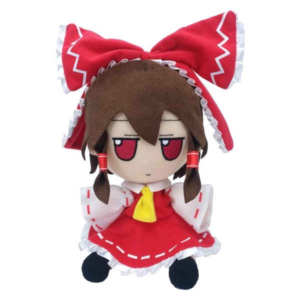 Uusi animehahmo Reimu-nukke, pehmoinen halaus, Kawaii-pehmo cosplay-lahja, ruskeat hiukset