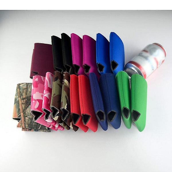 100% Helt Ny 10 stk Neopren Ølboks Kjøler Drikkeflaskeholder Erme Isolator Wrap Deksel